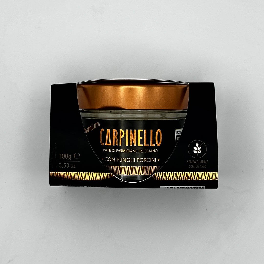 Carpinello Patè di Parmigiano Reggiano con funghi porcini Linea Premium Vasetto frontale