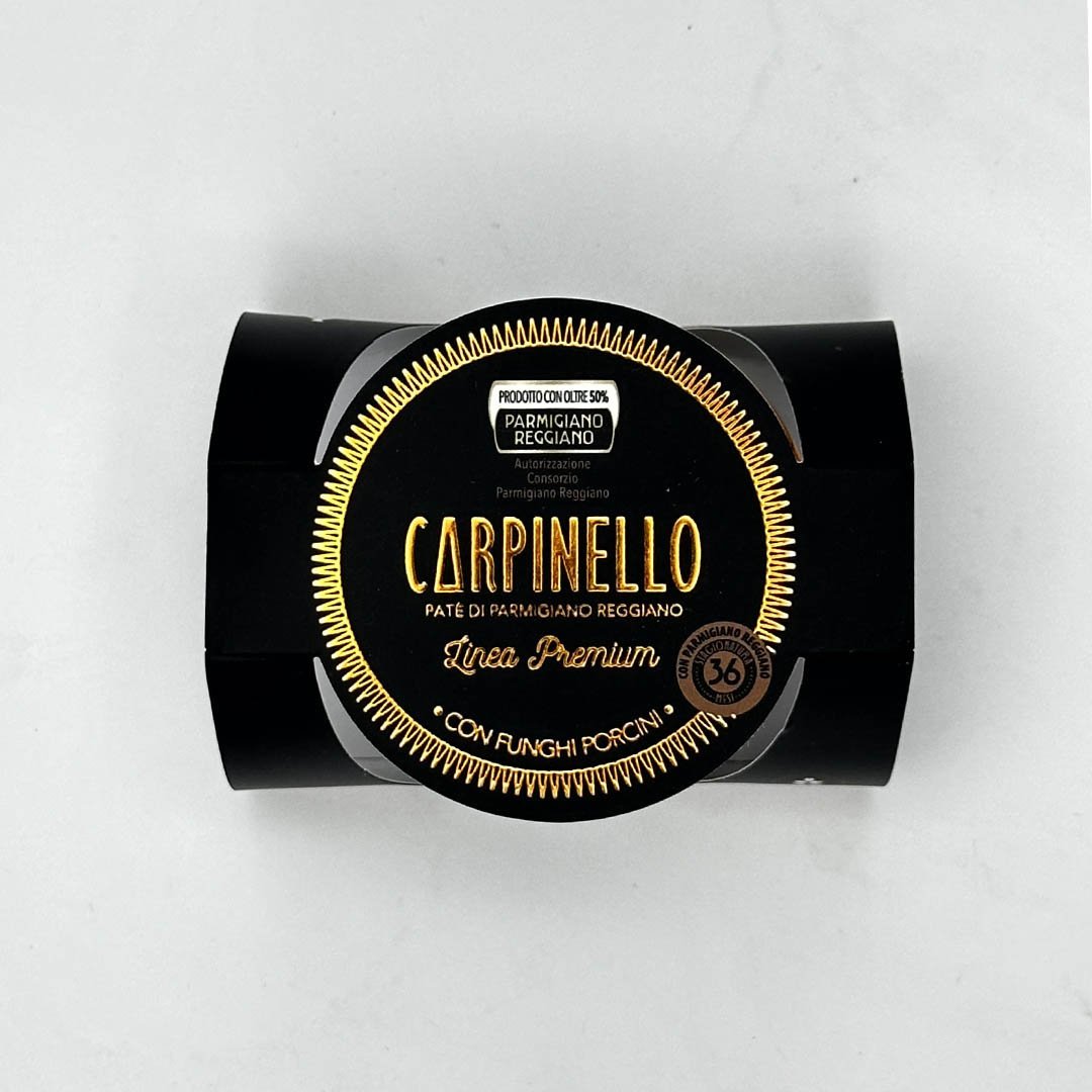 Carpinello Patè di Parmigiano Reggiano con funghi porcini Linea Premium Vasetto dall'alto