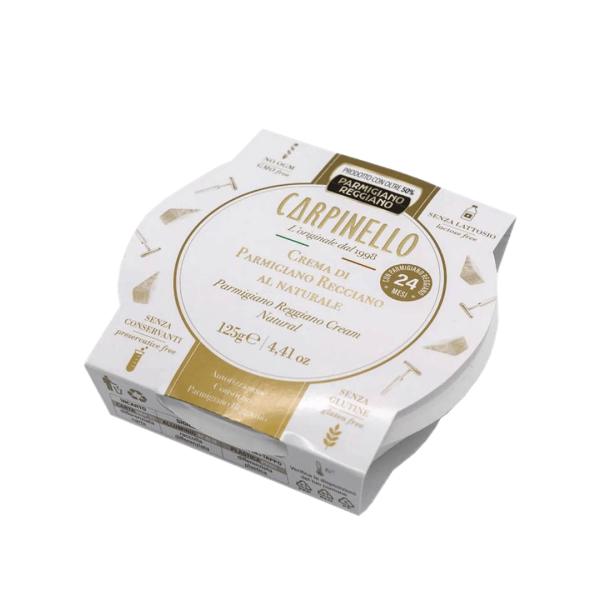 Carpinello crema di Parmigiano Reggiano al naturale, linea Classic in confezione vaschetta 125 gr